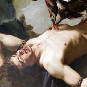 O signo de Aquário e o conflito entre 2 inimigos 5 - Terapia com Jay A figura de Prometeu acorrentado a uma rocha com a águia que comia o seu fígado